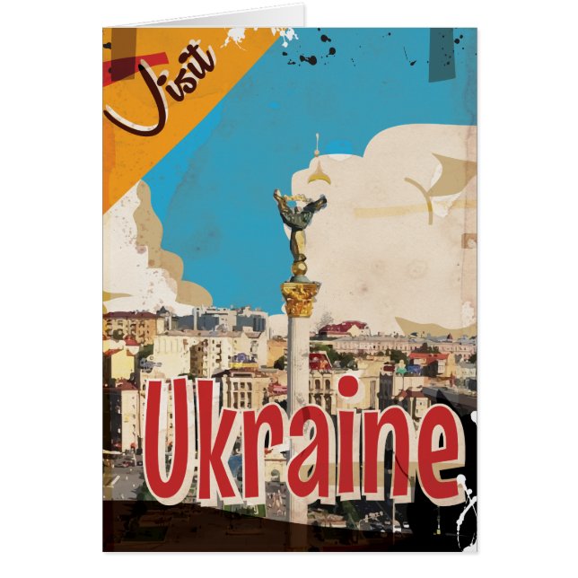 Oekraïne vintage reisposter (Voorkant)