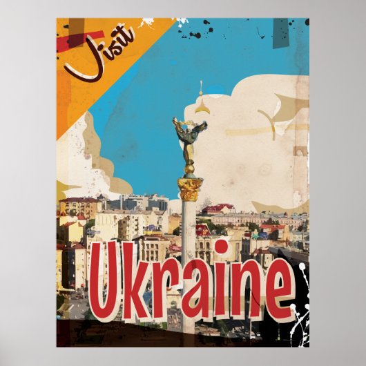 Oekraïne Vintage Reisposter Poster (Voorkant)
