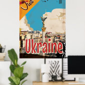 Oekraïne Vintage Reisposter Poster (Thuiskantoor)