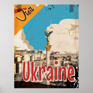Oekraïne Vintage Travel Poster