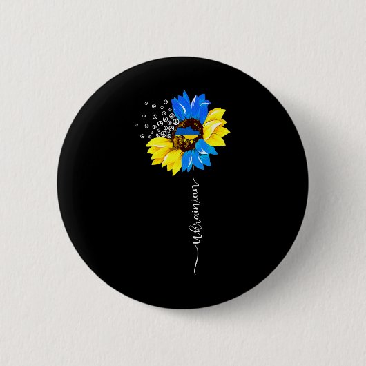 Oekraïne Vintage Vlag1 Ronde Button 5,7 Cm (Voorkant)