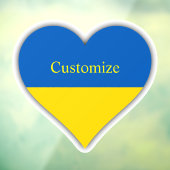Oekraïne Vlag Blauw Geel Hart Thunder_Cove Raamsticker (Vel 3)