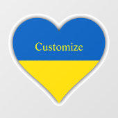Oekraïne Vlag Blauw Geel Hart Thunder_Cove Raamsticker (Vel)