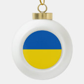 Oekraïne vlag blauw geel schattig keramische bal ornament (Voorkant)