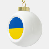 Oekraïne vlag blauw geel schattig keramische bal ornament (Rechts)
