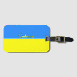 Oekraïne Vlag Blauw Geel Thunder_Cove Bagagelabel