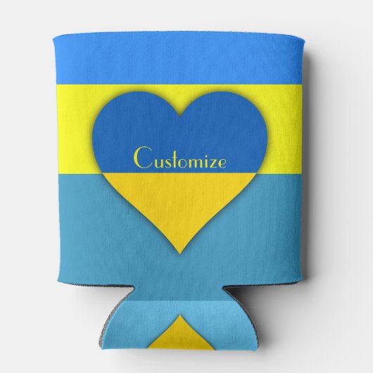 Oekraïne Vlag Blauw Geel Thunder_Cove Blikjeskoeler (Achterkant)