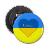 Oekraïne Vlag Blauw Geel Thunder_Cove Button Flesopener (Voorkant)