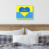 Oekraïne Vlag Blauw Geel Thunder_Cove Canvas Afdruk (Insitu (Slaapkamer))