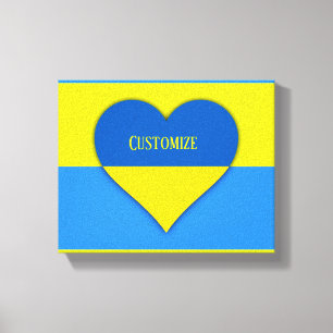 Oekraïne Vlag Blauw Geel Thunder_Cove Canvas Afdruk