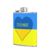 Oekraïne Vlag Blauw Geel Thunder_Cove Heupfles (Links)