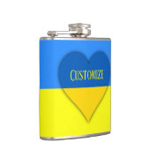 Oekraïne Vlag Blauw Geel Thunder_Cove Heupfles (Rechts)