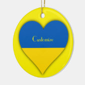 Oekraïne Vlag Blauw Geel Thunder_Cove Keramisch Ornament (Links)