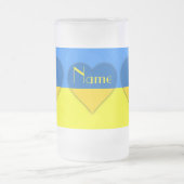 Oekraïne Vlag Blauw Geel Thunder_Cove Matglas Bierpul (Center)