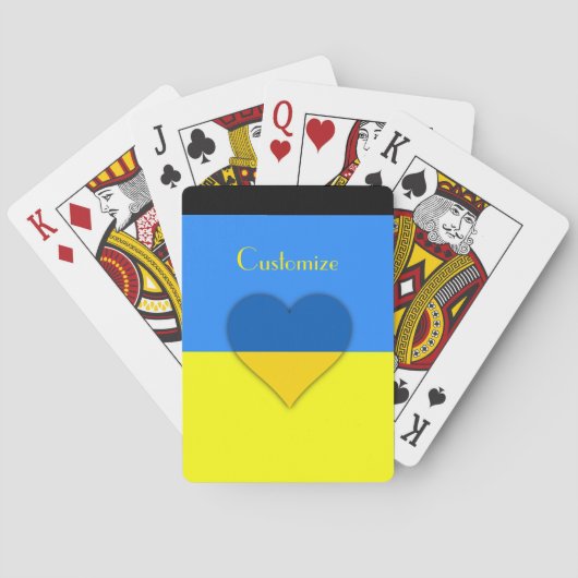 Oekraïne Vlag Blauw Geel Thunder_Cove Pokerkaarten (Achterkant)