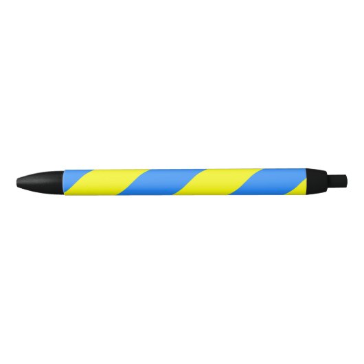 Oekraïne Vlag Blauw Geel Thunder_Cove Zwarte Inkt Pen (Voorkant)