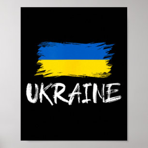 Oekraïne Vlag Clic Oekraïense Trots Geborsteld Sou Poster