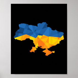 Oekraïne Vlag Embleem Kaart Patriot Voor Mannen En Poster