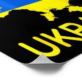 Oekraïne vlag Emlem map patriot Poster (Hoek)