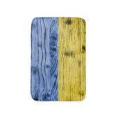 Oekraïne vlag geel blauw houtextuurpatroon badmat (Voorkant Verticaal)