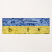 Oekraïne vlag geel blauw houtextuurpatroon yogamat (Voorkant (horizontaal))