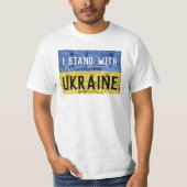 Oekraïne vlag gele blauwe houtextuur aangepaste te t-shirt