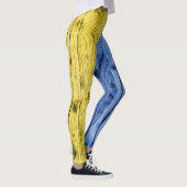 Oekraïne vlag gele blauwe houtextuur patroonlegeri leggings (Rechts)