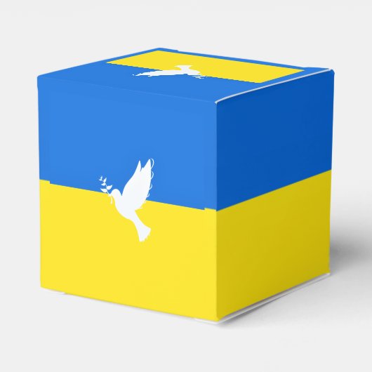 Oekraïne vlag geschenkdoos Dove of Peace - Vrijhei Bedankdoosjes (Achterkant)