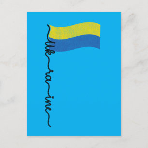 Oekraïne Vlag Handtekening Design, Symbool op vlag Briefkaart