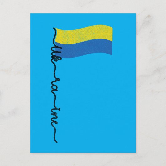 Oekraïne Vlag Handtekening Design, Symbool op vlag Briefkaart (Voorkant)