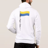 Oekraïne Vlag Handtekening Design, Symbool op vlag Hoodie (Achterkant)