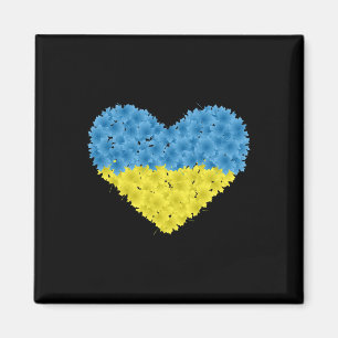 Oekraïne Vlag Hart Abstract Mannen Vrouwen Kindere Magneet