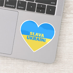 Oekraïne Vlag Hart Slava Oekraïne Sticker