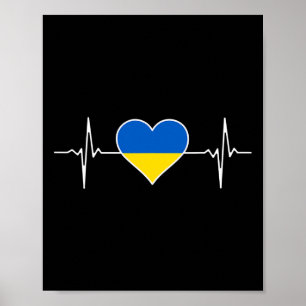 Oekraïne Vlag Hart Wortels Vakantie Oekraïens  Poster