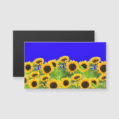 Oekraïne vlag kleuren zonnebloemen magneet (Voorkant / Achterkant)