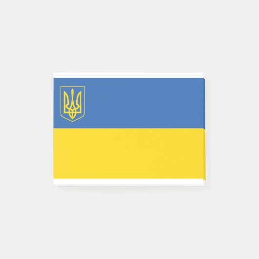 Oekraïne-Vlag-met-Drietand Post-it® Notes (Voorkant)
