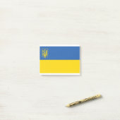 Oekraïne-Vlag-met-Drietand Post-it® Notes (Op bureau)