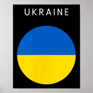 Oekraïne Vlag - Minimalistisch Souvenir Wereld Rei Poster