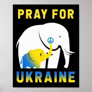 Oekraïne Vlag Olifant Vintage Oekraïens Oekraïne Poster