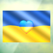 Oekraïne Vlag Raam Cling Steun Vrijheid Raamsticker (Vel 3)