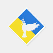 Oekraïne vlag servetten vredesduif - Vrijheid (Hoek)