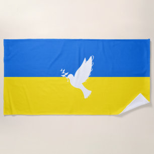 Oekraïne Vlag Strandhanddoek Duif van de Vrede - V Strandlaken