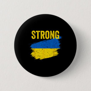 Oekraïne Vlag Vintage Oekraïne T-shirts Voor Manne Ronde Button 5,7 Cm