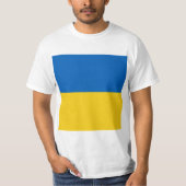 Oekraïne Vlag voor en achter T-shirt (Voorkant)