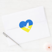 Oekraïne - Vlag Vredesdove Teller Vrijheid Vrede Hart Sticker (Envelop)