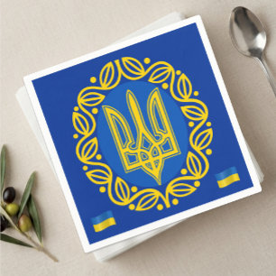Oekraïne, Vlag, Wapen, Tryzub Oekraïense Republiek Servet