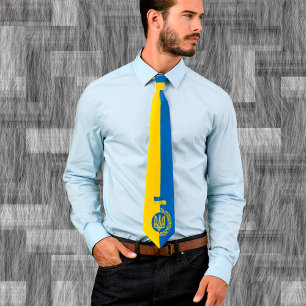 Oekraïne, vlag, wapenstilstand, Tryzub/Oekraïens S Stropdas