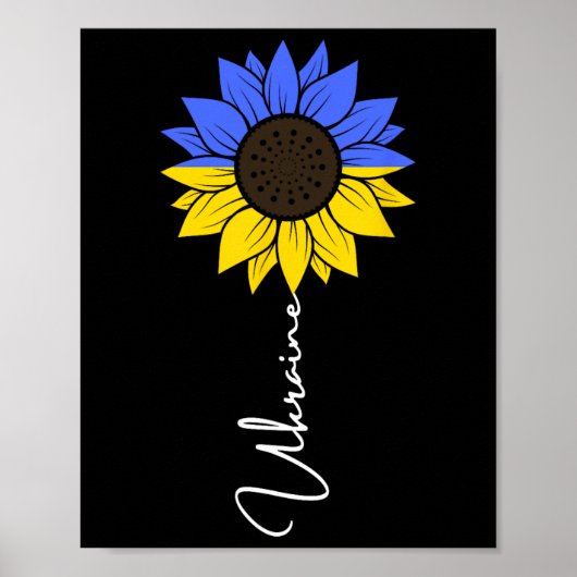 Oekraïne Vlag Zonnebloem 1  Poster (Voorkant)