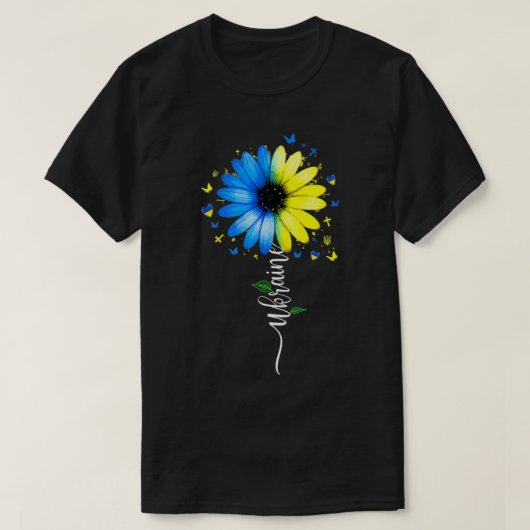 Oekraïne Vlag Zonnebloem  Oekraïne F T-shirt (Design voorkant)