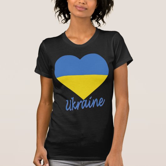 Oekraïne - Vlaggenhart T-shirt (Voorkant)